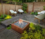 Corten Steel Propane Gas Fire Pit Table for Outdoor Garden Elegant Gas Fire Pit Table