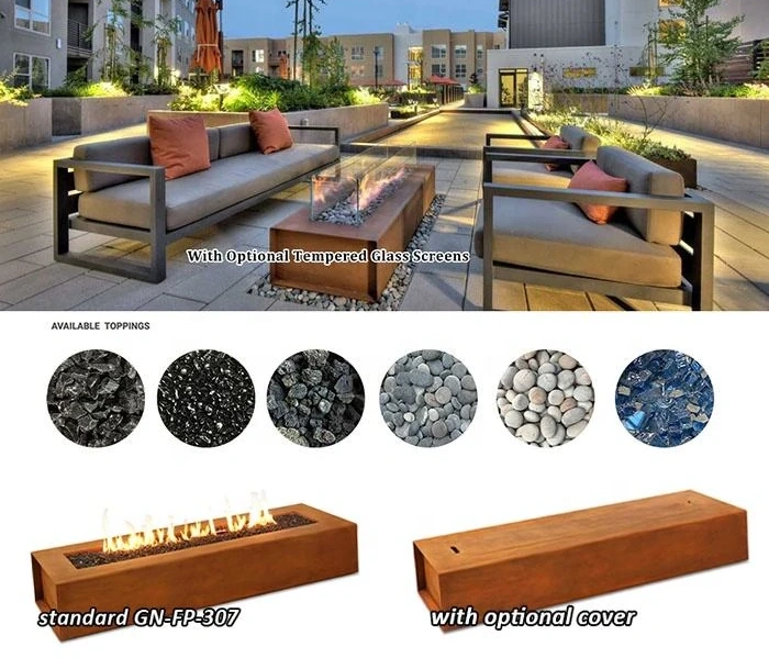 Garden Furniture Fire Pit Corten Steel Patio Heater Outdoor Gas Fire Table