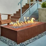 Garden Furniture Fire Pit Corten Steel Patio Heater Outdoor Gas Fire Table