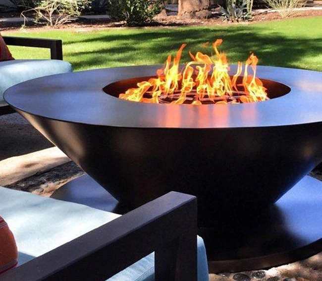 Globe Outdoor Corten Steel Fire Pit Heavy Duty Firepit