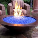 Globe Outdoor Corten Steel Fire Pit Heavy Duty Firepit