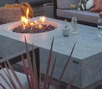 Modern Firepit Table Outdoor Gas Propane Square Metal Fire Pit Table