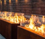 Outdoor Firepit Gas Fire Table Rusted Fire Pit ODM Customized Gas Fireplaces for Garden Patio Deck