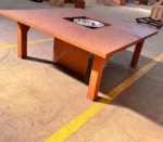 Square Corten Steel Gas Garden Steel Fire Table Outdoor Fire Pit
