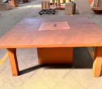 Square Corten Steel Gas Garden Steel Fire Table Outdoor Fire Pit
