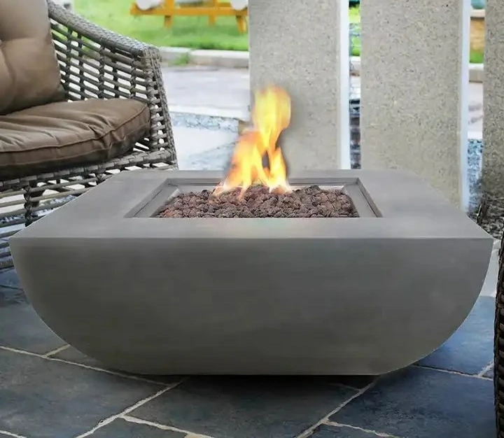 Gas Corten Steel Fire Pit Table Outdoor Garden Fireplace Eco-Friendly Powder Coated