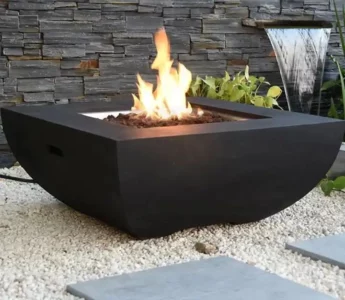 Gas Corten Steel Fire Pit Table Outdoor Garden Fireplace Eco-Friendly Powder Coated