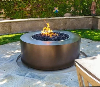 Decorative Modern Design Propane Fire Pit Table Gas Outdoor Corten Steel Fire Pit Nature Gas