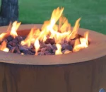 Decorative Modern Design Propane Fire Pit Table Gas Outdoor Corten Steel Fire Pit Nature Gas