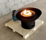 Outdoor Corten Steel Gas Fireplace Fire Pits Propane Gas Patio Heater