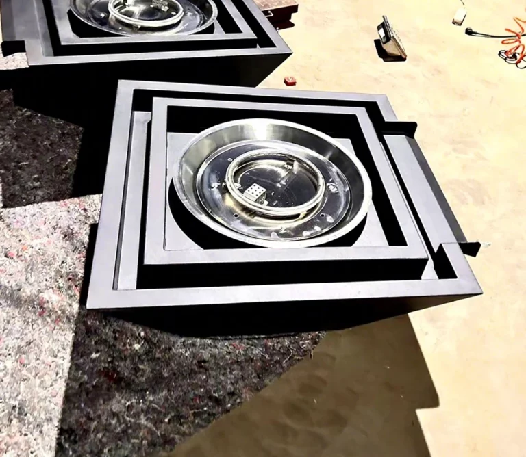 Rust Steel Propane Fire Pits Gas Fire Place Outdoor Corten Steel Natural Gas Fire Pit Burner