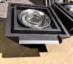 Rust Steel Propane Fire Pits Gas Fire Place Outdoor Corten Steel Natural Gas Fire Pit Burner