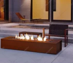 Corten Steel Metal Gas Fire Bowls Fire Table Outdoor