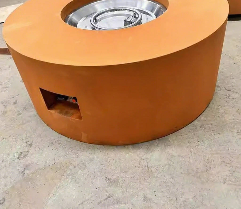 product_image_1775579356_54180866 Outdoor Smokeless Eco-Friendly Corten Steel Gas Square Fire Pit Table with Powder Coated Natural Rusted Finish