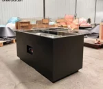 Corten Steel Outdoor Gas Fire Pit Durable Table Place for Outdoor Entertaining