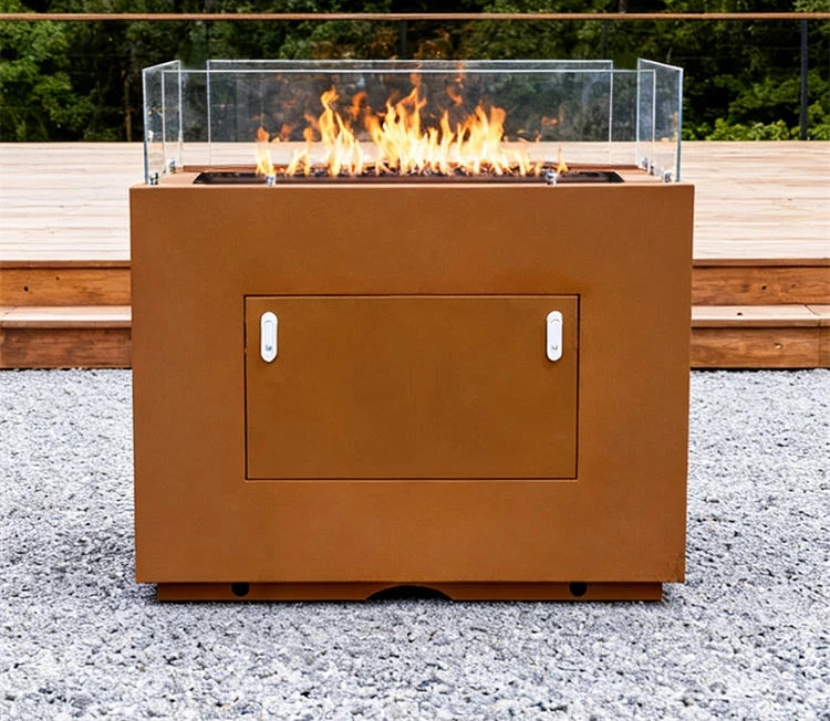 Camping Outdoor Fire Pit Burner Corten Steel Outdoor Gas Fire Pit