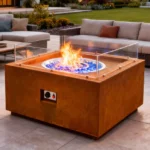 Durable Outdoor Rectangle Garden Camping Gas Fire Pit Patio Furniture Gas Fire Pit