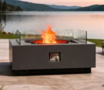 Customization Luxury Furniture Rectangle Corten Steel Gas/Propane Fire Pit Outdoor