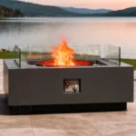 Customization Luxury Furniture Rectangle Corten Steel Gas/Propane Fire Pit Outdoor