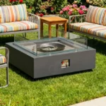 Corten Steel Square Fire Pit Outdoor Camping Gas Propane Gas Outdoor Metal Fire Pit