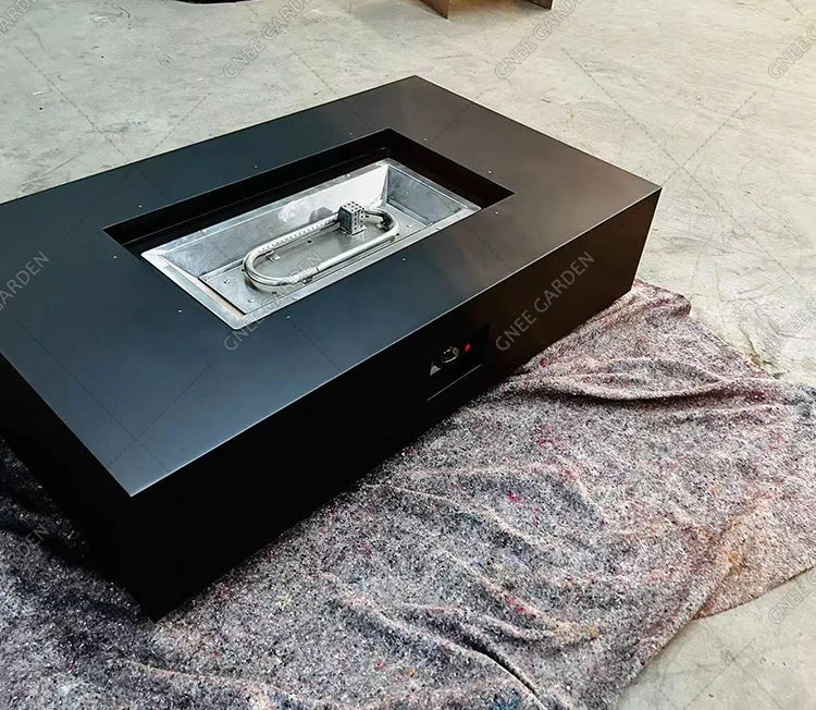 Modern Living Backyard Heater Rectangle Outdoor Gas Fire Pit Table