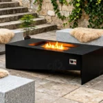Modern Backyard Furniture Natural Rusted Corten Steel Gas Propane Fire Table Outdoor Fire Pit Eco-Friendly