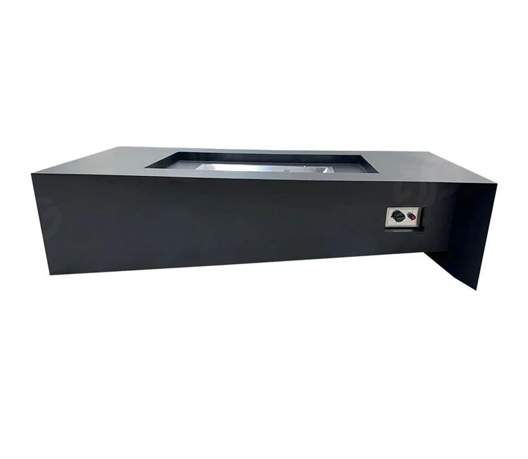 Modern Eco-Friendly Gas Fire Pit Table with Corten Steel Construction Powder Coated Finish Natural Rusted Color for Outdoor Use