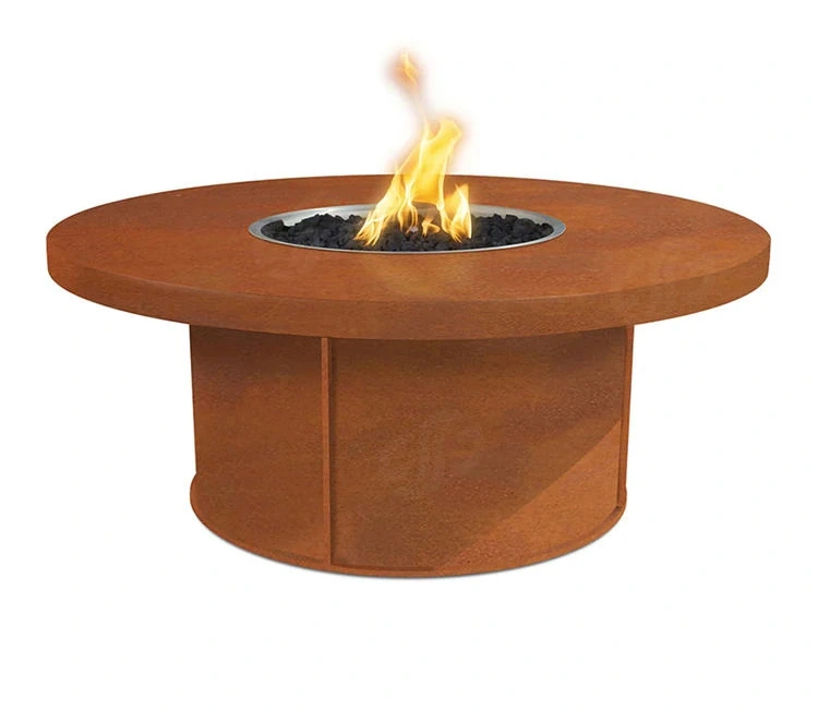 Wholesale Corten Steel Fire Pit Table Propane Gas BBQ Eco-Friendly Powder Coated Outdoor