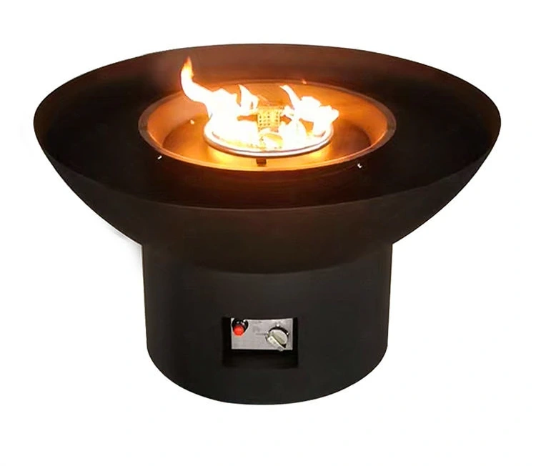 Outdoor Corten Steel Propane Gas Fire Pit Patio Heater with Eco-Friendly Design