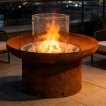 New Garden Decor Corten Steel Gas Burner Propane Fire Pit Table Eco-Friendly Powder Coated