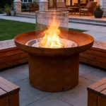 Corten Steel Gas Fire Pit Table Outdoor Gas Fire Pit Garden New Design Gas Fire Pit