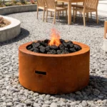 Outdoor Furniture Garden Natural Corten Steel Gas Propane Fire Pit