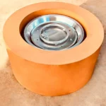 Gas Round Corten Steel Fire Pit Smokeless Fire Table Eco-Friendly Powder Coated Outdoor