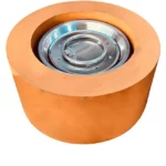 Tabletop Corten Steel Round Propane Fire Pit with Powder Coated Finish Eco-Friendly Outdoor Patio Heater