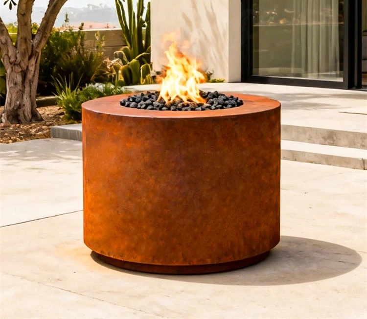 Corten Steel Heater Gas Outdoor Fire Pit Outdoor Smokeless Gas Fire Pit