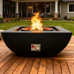Corten Steel Natural Rusted Powder Coated Eco-Friendly Outdoor Round Gas Fire Pit Table