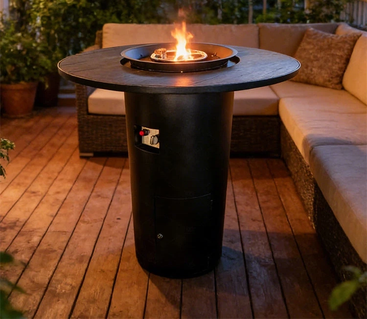 Cheap Price Corten Steel Gas Fire Pit Customized Outdoor Modern Design Powder Coated Table