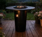 Custom Product Outdoor Table Metal Steel Gas Fire Pit Table