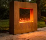 Fire Pit Corten Steel Outdoor Fire Pit Table Gas Corten Steel Customized Corten Steel Fire Pit