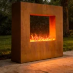 Fire Pit Corten Steel Outdoor Fire Pit Table Gas Corten Steel Customized Corten Steel Fire Pit