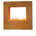 Garden Corten Steel Gas Fire Pit with Modern Design Natural Rust Finish Eco-Friendly Outdoor Warming