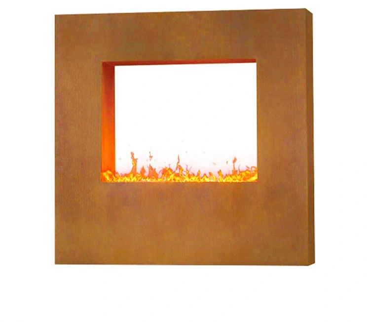 Garden Corten Steel Gas Fire Pit with Modern Design Natural Rust Finish Eco-Friendly Outdoor Warming