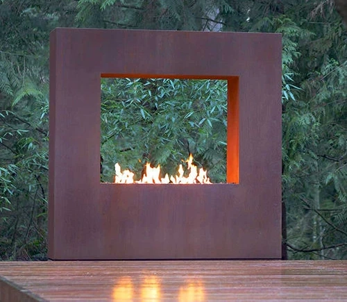 Corten Metal Fireplace Accessories/corten Steel Fireplace Table Outdoor