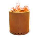 Cursher Cone Cauldron Garden Bon Indoor Folding Wood Burning Mini Corten Steel Portable Propane Gas Outdoor Smokeless Fire Pit