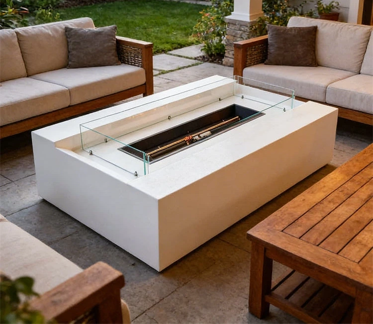 Outdoor Garden Rectangle Steel Metal Outdoor Gas Out Door Fire Pit