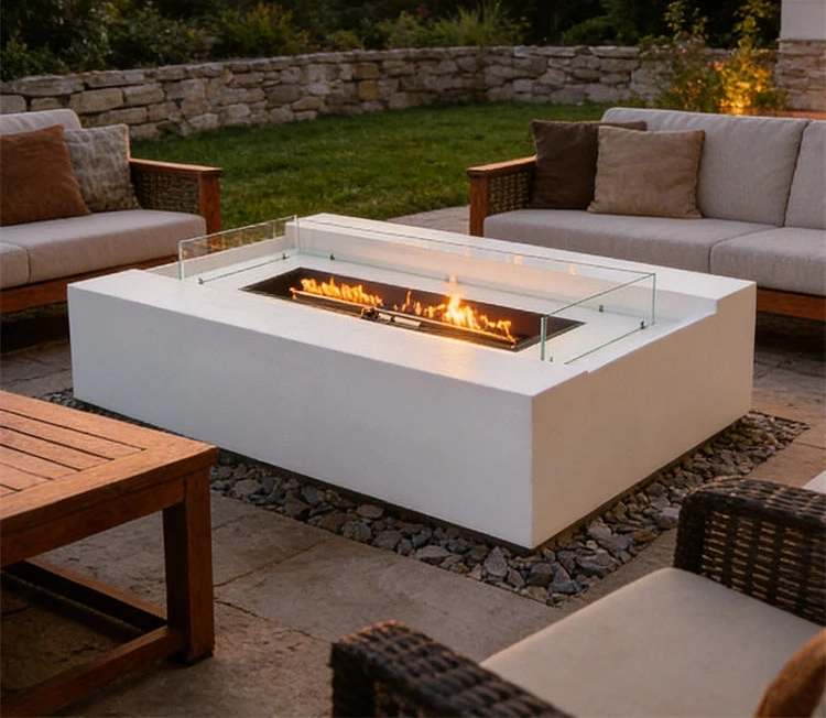 Factory Supply Outdoor Gas Fire Pit Table Steel Propane Natural Rusted Eco-Friendly Powder Coated Patio Heater