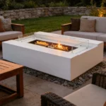 Wholesale Garden Steel Propane Gas Fire Pit Table Natural Rusted Powder Coated Eco-Friendly Outdoor Patio Heater