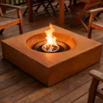 Corten Steel Natural Rusted Eco-Friendly Garden Fire Pit with Outdoor Gas Patio Heater for Garden or Patio