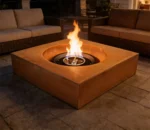 Corten Steel Natural Rusted Eco-Friendly Garden Fire Pit with Outdoor Gas Patio Heater for Garden or Patio