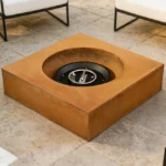 Outdoor Corten Steel Gas Fire Pit for Garden and Patio Use Powder Coated Eco-Friendly